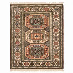 Kazak Triple Medallion Terracotta