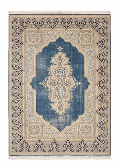 Kerman Medallion Ivory Blue