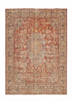 Kirman Medallion Floral Madder Red