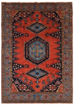 Malayer Triple Medallion Rust