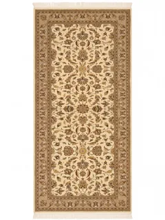 Pak Isfahan All-Over Floral Ivory Runner