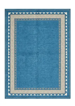 Pakistani Modern Greek Key Blue