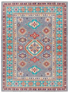 Kazakh Medallion Grey Ferozi