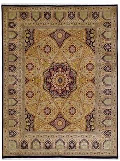 Tabriz Dome Medallion Gold