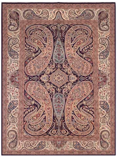 Kerman Boteh Paisley Rose Ivory