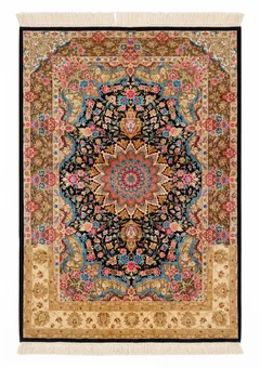 Qom Medallion Floral Black