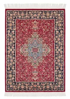 Qum Medallion Floral Crimson