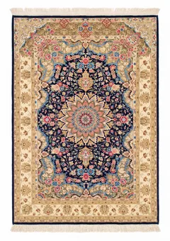 Qum Medallion Floral Navy