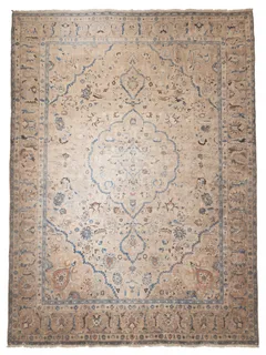 Tabriz Medallion Ivory Blue