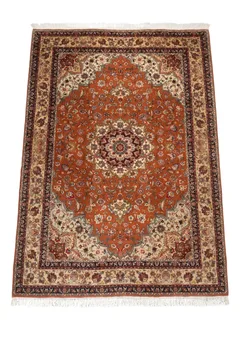Tabriz Rust Floral Medallion