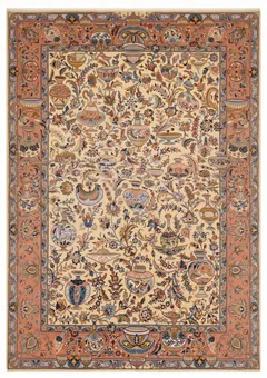 Tabriz Vase and Floral Ivory