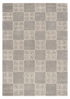 Tibetan Checkerboard Floral Silver
