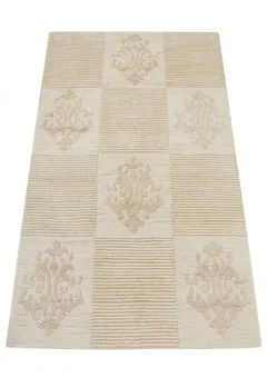 Tibetan Damask Medallion Ivory