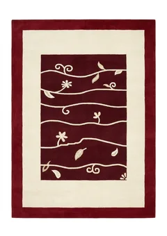Tibetan Vine Scroll Burgundy