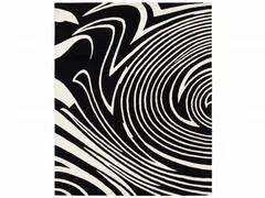Turkish Abstract Swirl Black Ivory