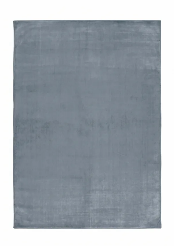 Contemporary Solid Slate Blue, India (contemporary export production) modern rug, in slate blue, Bamboo Silk, 213 × 305 cm (7'0" × 10'0"), Nasim Carpets Malaysia