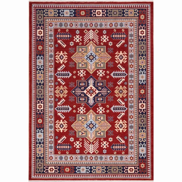 Kazak Tribal Medallion Red, Kazak, South Caucasus (Azerbaijan/Armenia border region) tribal rug, in madder red, Wool, 88 × 146 cm (2'11" × 4'9"), Nasim Carpets Malaysia