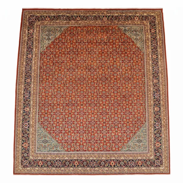 Mahi Tabriz All-Over Crimson, Tabriz, Iran persian rug, in madder crimson, Wool, 305 × 396 cm (10'0" × 13'0"), Nasim Carpets Malaysia