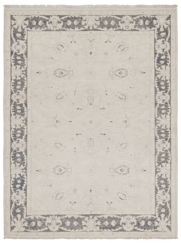 Chobi Ziegler All-Over Ivory, Peshawar, Pakistan (Chobi/Ziegler tradition) persian rug, in antique ivory, Wool, 183 × 274 cm (6'0" × 9'0"), Nasim Carpets Malaysia