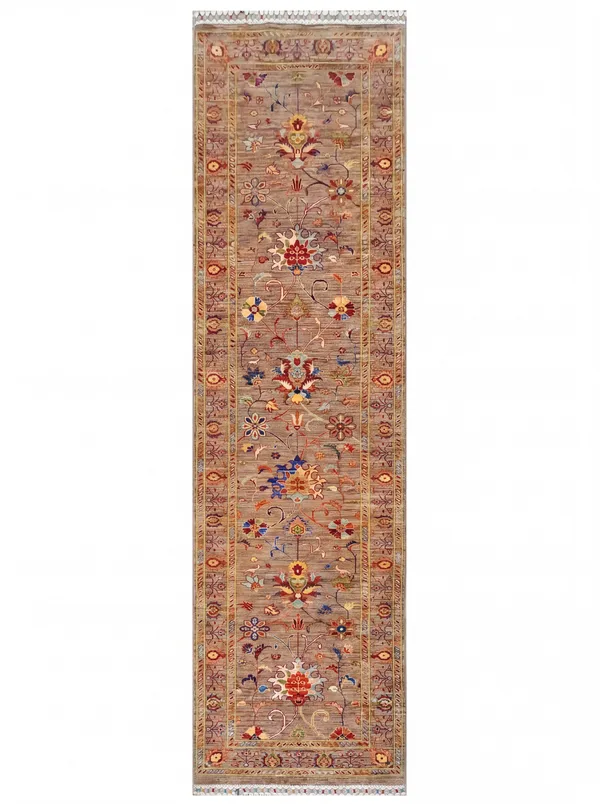 Ziegler Sultanabad Floral Runner Camel, Sultanabad (Arak), Iran — Ziegler Workshop Tradition tribal rug, in camel beige, Wool, 296 × 85 cm (9'9" × 2'9"), Nasim Carpets Malaysia