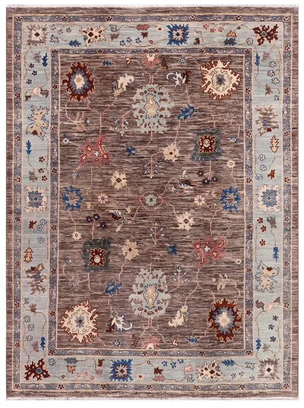 Ziegler Sultanabad All-Over Mocha, Sultanabad (Arak), Iran — Ziegler revival style tribal rug, in warm mocha brown, Wool, 270 × 180 cm (8'10" × 5'11"), Nasim Carpets Malaysia