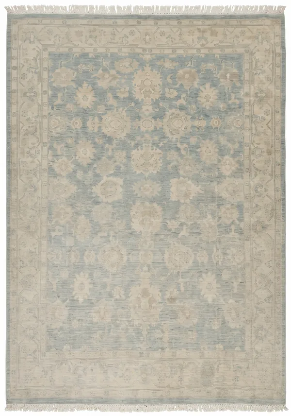 Sultanabad All-Over Muted Blue, Sultanabad (Arak), Iran persian rug, in muted steel blue, Wool, 247 × 363 cm (8'1" × 11'11"), Nasim Carpets Malaysia