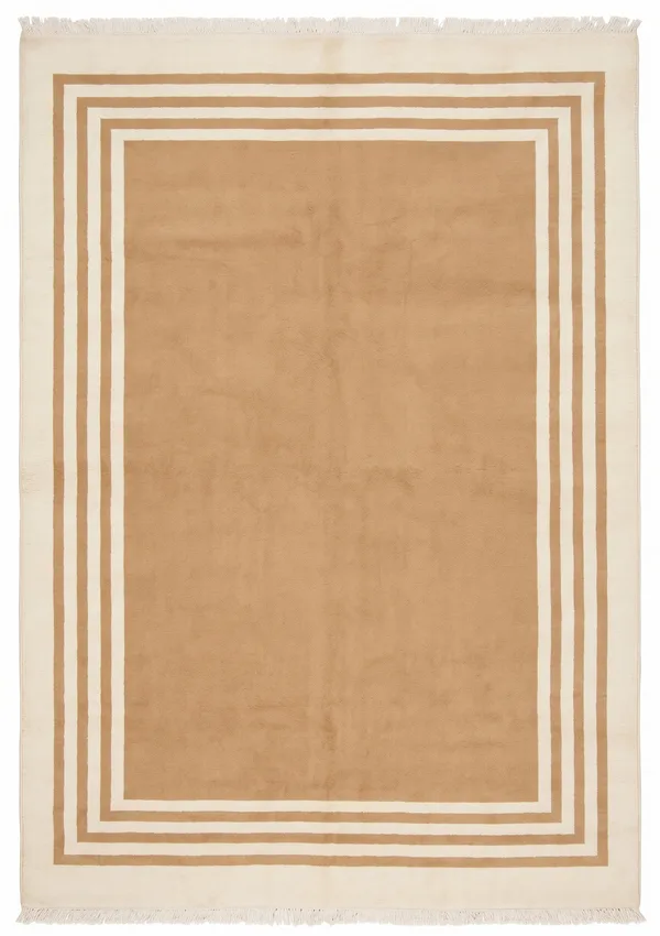 Tibetan Minimalist Field Camel, Tibet modern rug, in camel, Wool, 219 × 305 cm (7'2" × 10'0"), Nasim Carpets Malaysia
