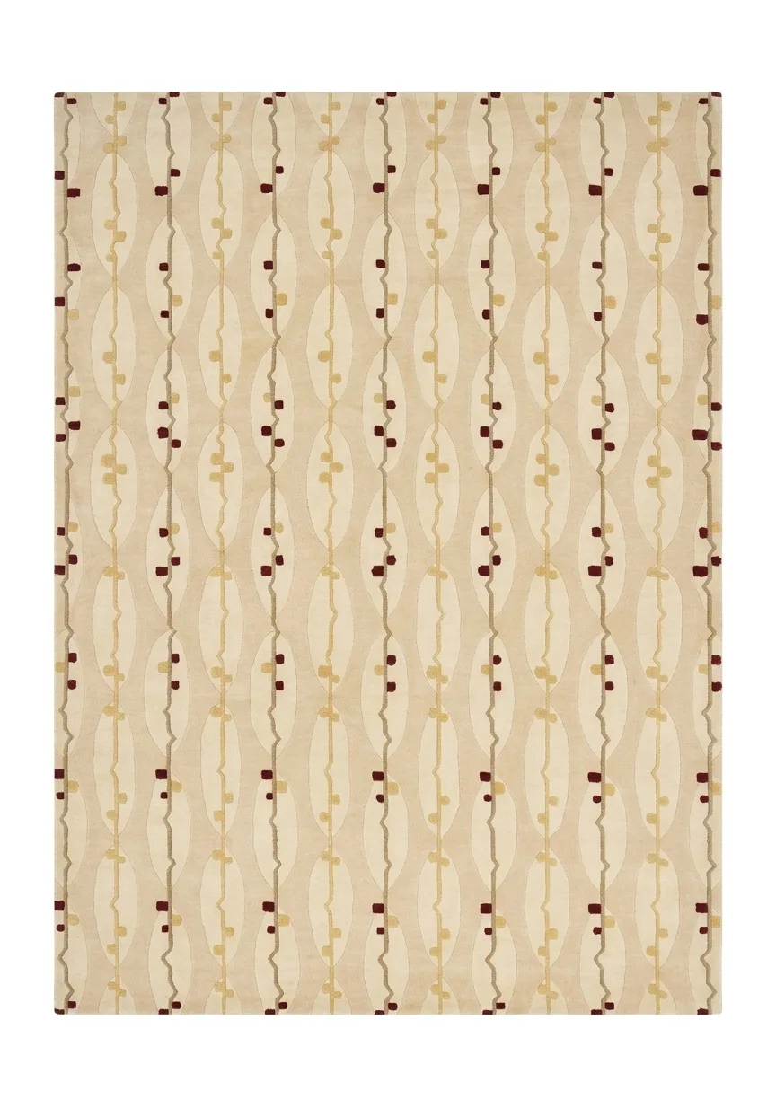 Tibetan Vine Scroll Cream, Nepal modern rug, in cream, Wool, 180 × 256 cm (5'11" × 8'5"), Nasim Carpets Malaysia — view 1