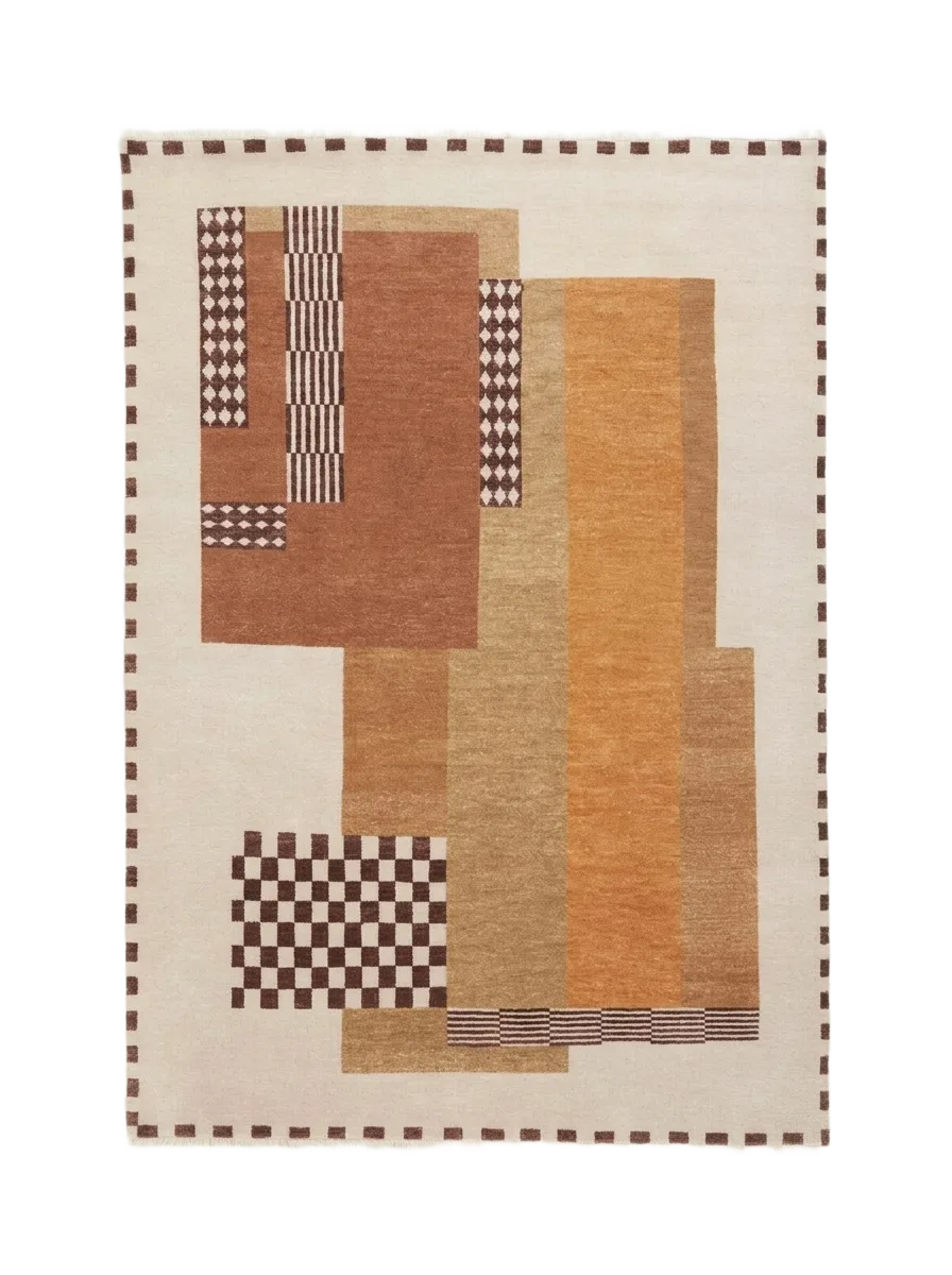 Bauhaus Blocks, custom rug, 200 × 300 cm (6'7" × 9'10"), Nasim Carpets Malaysia
